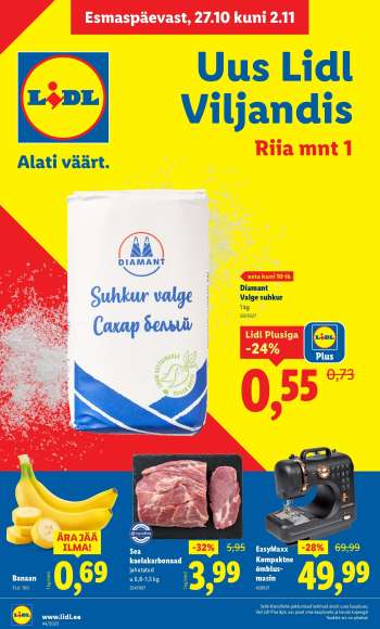 Kaupluse Lidl kliendileht - 27.10.2025 - 02.11.2025.