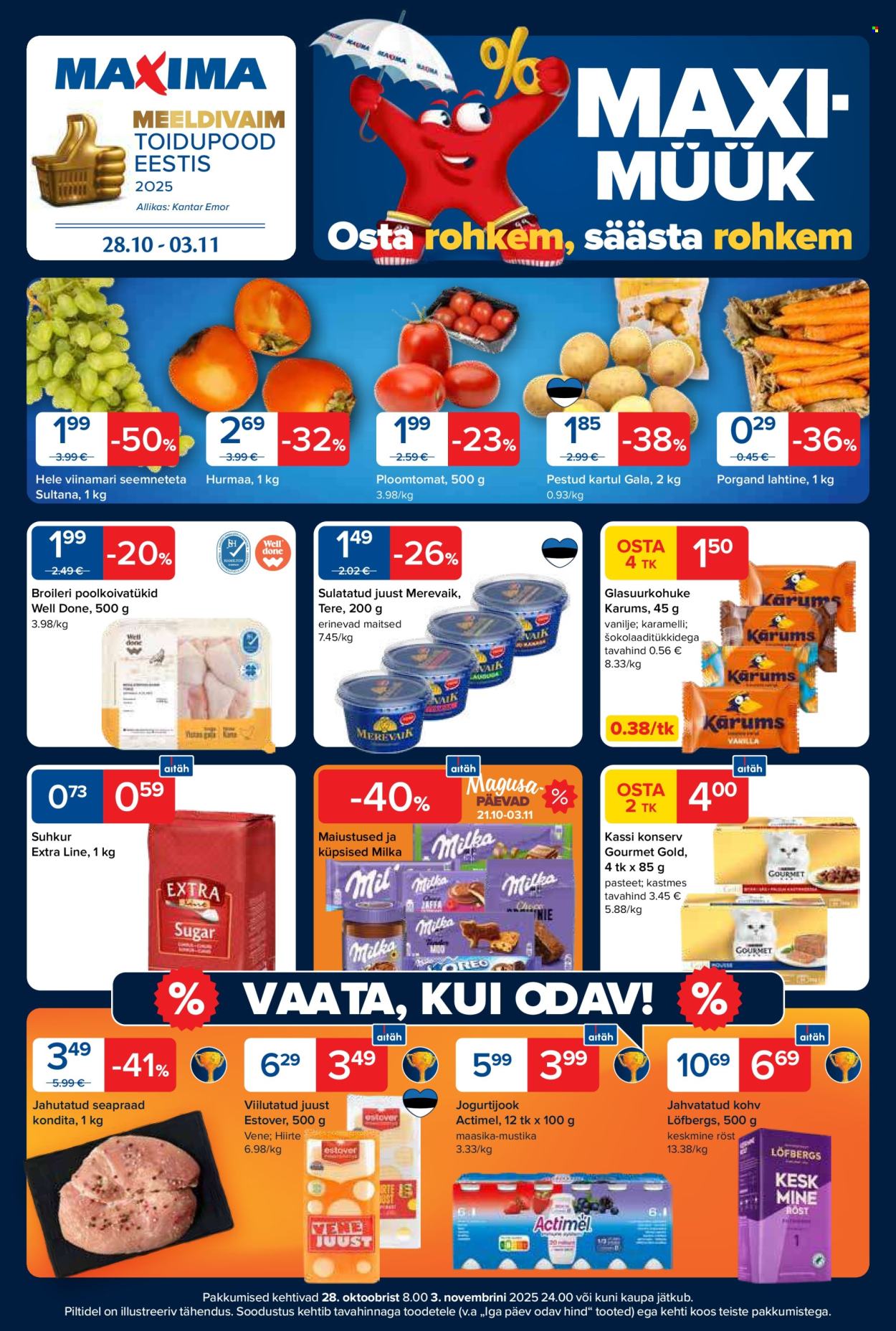 Maxima kliendileht - 28.10.2025 - 03.11.2025. Lehekülg 1