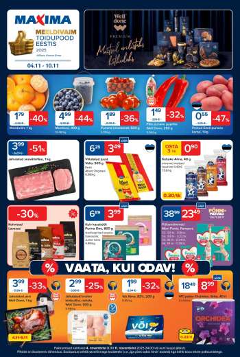 Kaupluse Maxima kliendileht - 04.11.2025 - 11.11.2025.