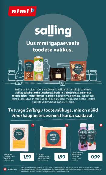 Kaupluse Rimi kliendileht - 28.10.2025 - 17.11.2025.