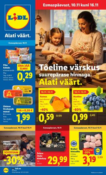 Kaupluse Lidl kliendileht - 10.11.2025 - 16.11.2025.