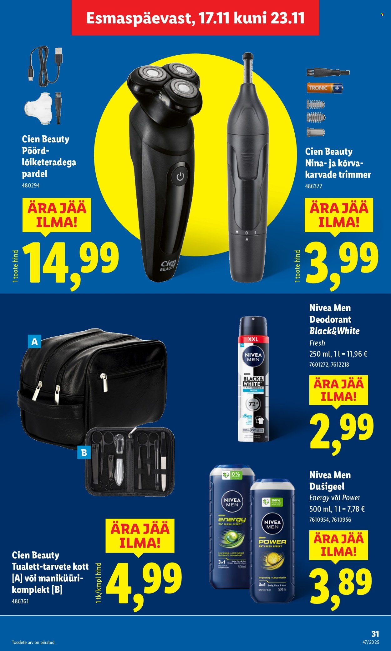 Lidl kliendileht - 17.11.2025 - 23.11.2025. Lehekülg 31