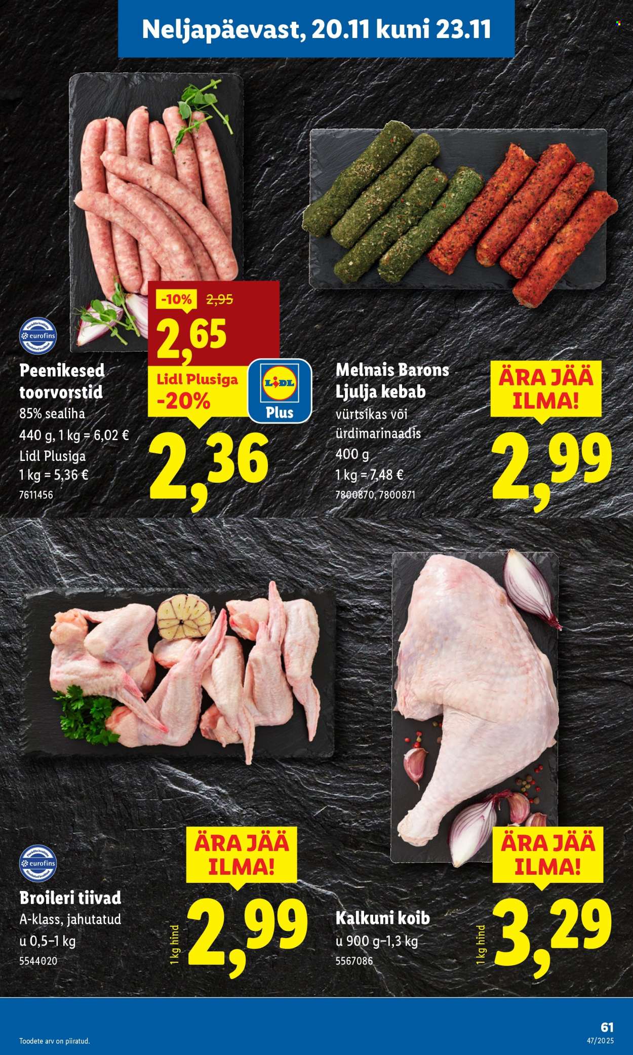 Lidl kliendileht - 17.11.2025 - 23.11.2025. Lehekülg 61