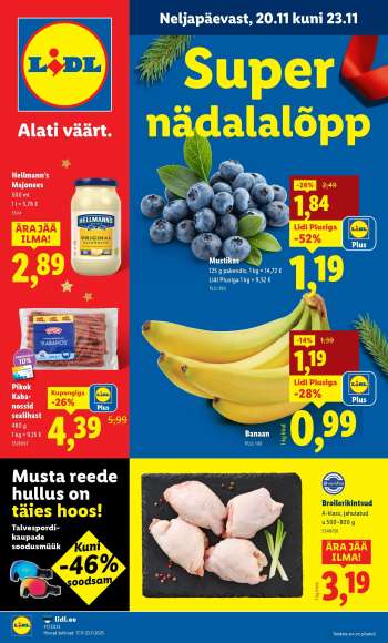 Kaupluse Lidl kliendileht - 20.11.2025 - 23.11.2025.