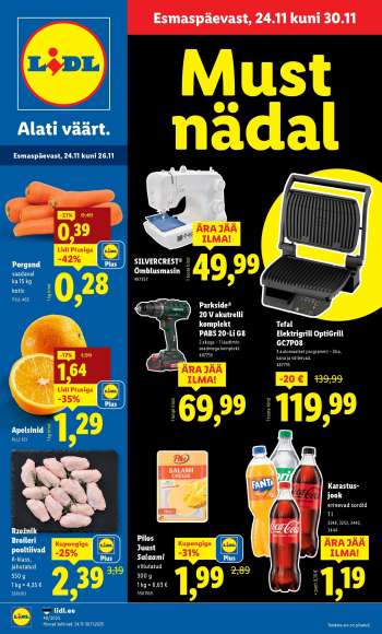 Kaupluse Lidl kliendileht - 24.11.2025 - 30.11.2025.