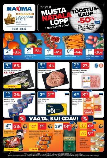 Kaupluse Maxima kliendileht - 25.11.2025 - 01.12.2025.