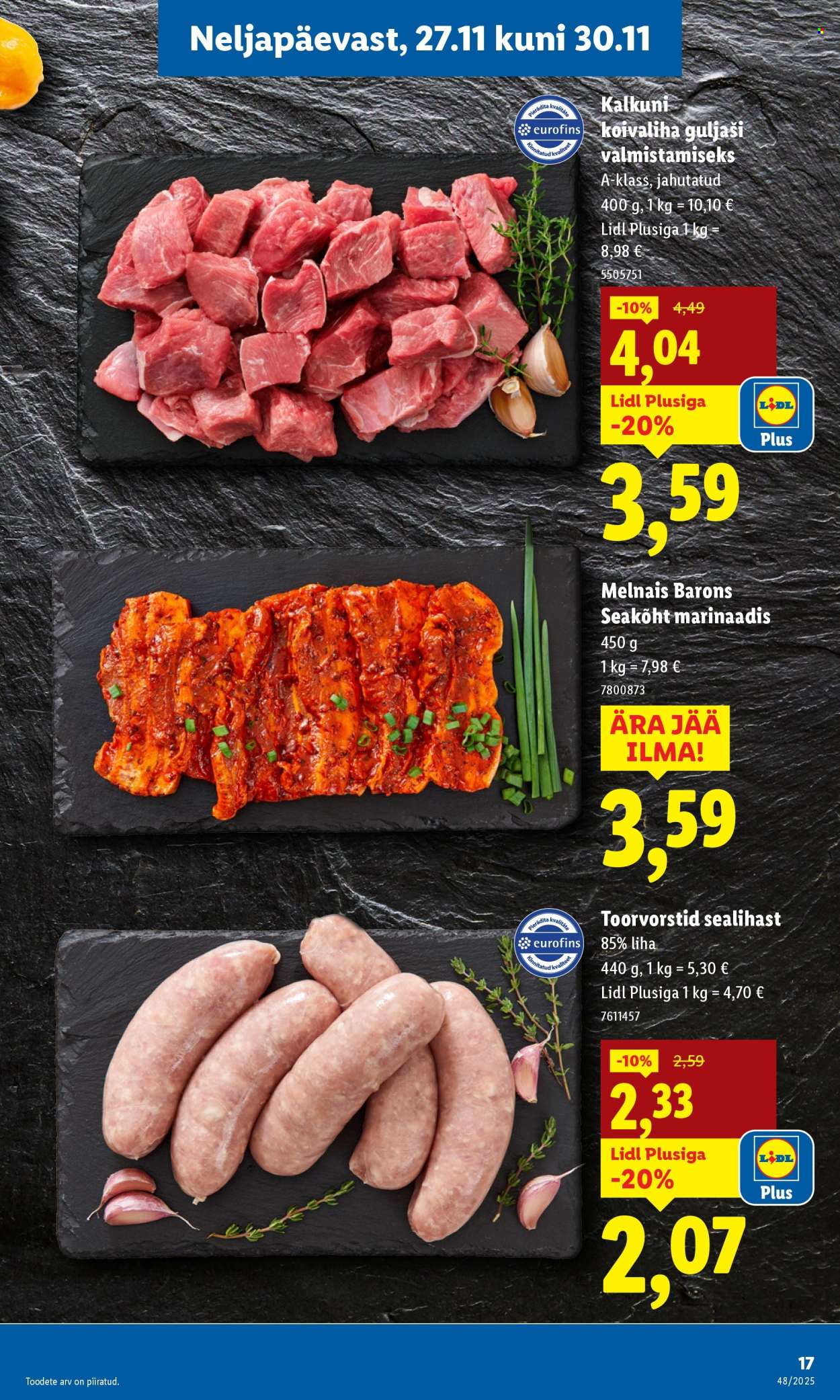 Lidl kliendileht - 27.11.2025 - 30.11.2025. Lehekülg 17