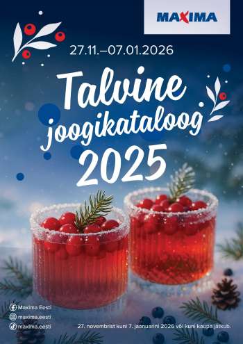 Kaupluse Maxima kliendileht - 27.11.2025 - 07.01.2026.