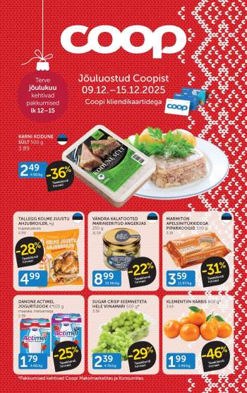 Kaupluse Coop kliendileht - 09.12.2025 - 15.12.2025.