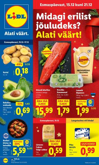 Kaupluse Lidl kliendileht - 15.12.2025 - 21.12.2025.