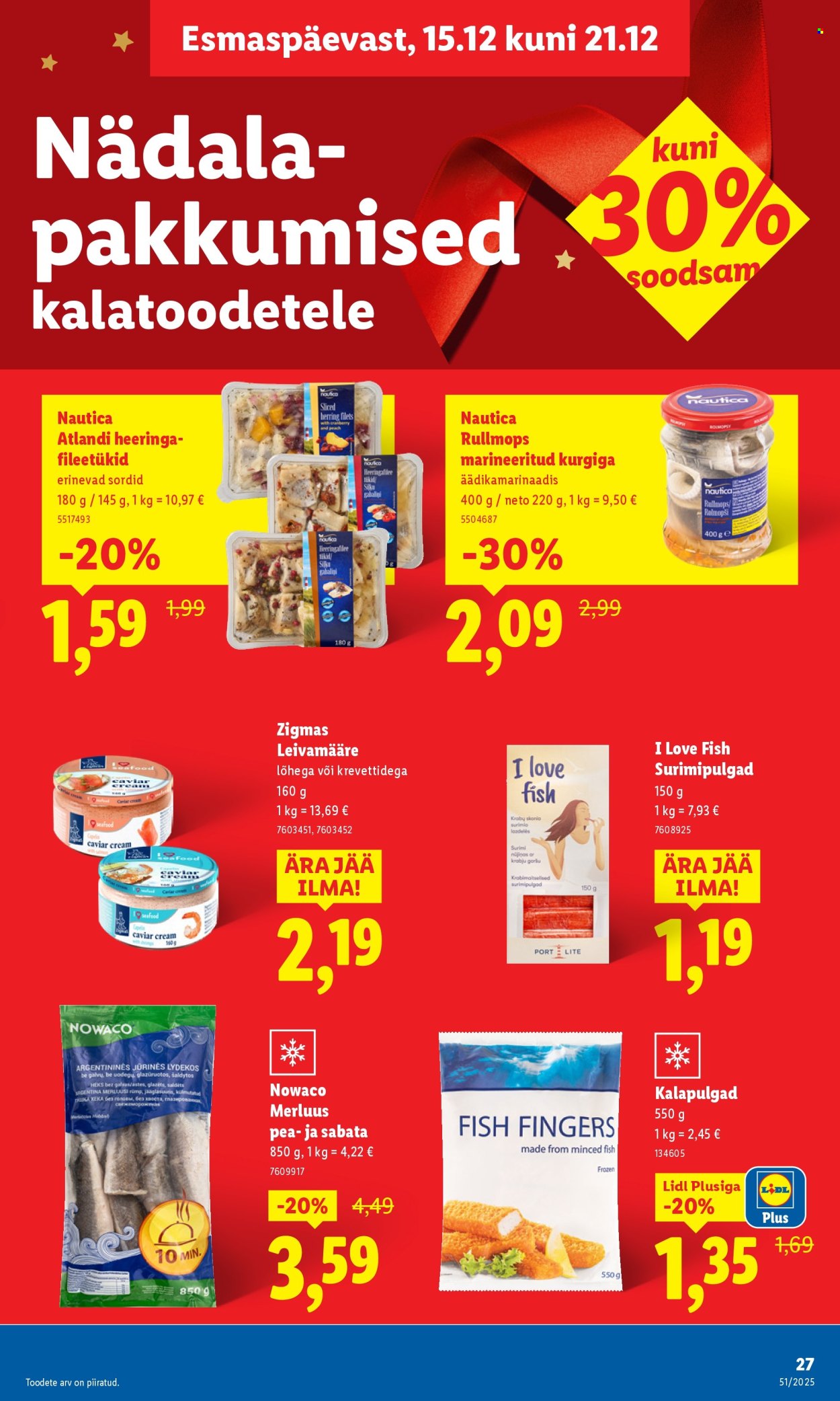 Lidl kliendileht - 15.12.2025 - 21.12.2025. Lehekülg 27