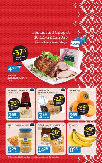 Kaupluse Coop kliendileht - 16.12.2025 - 22.12.2025.