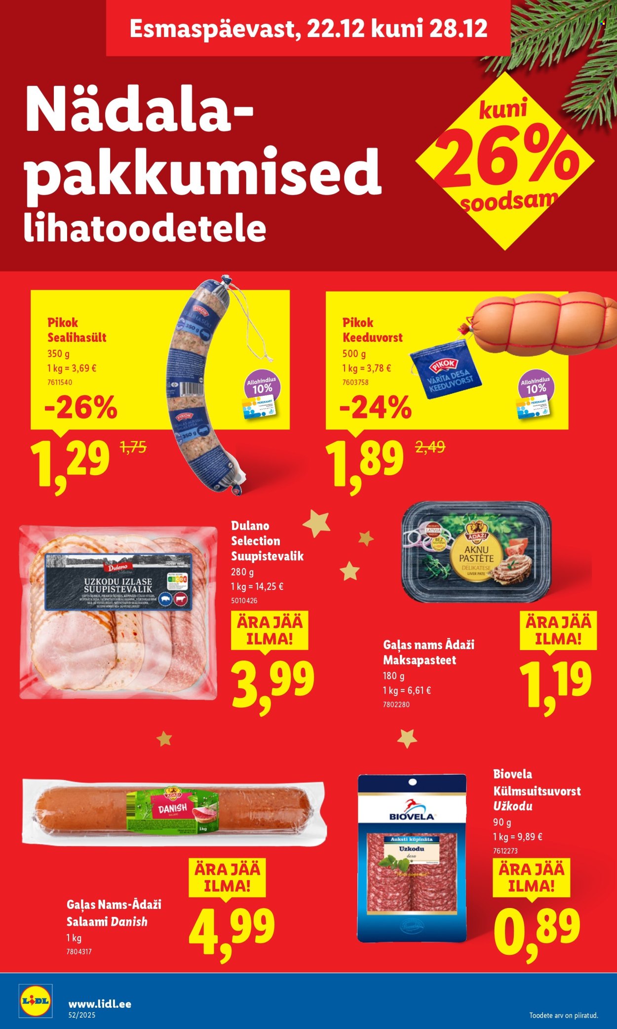 Lidl kliendileht - 22.12.2025 - 28.12.2025. Lehekülg 24