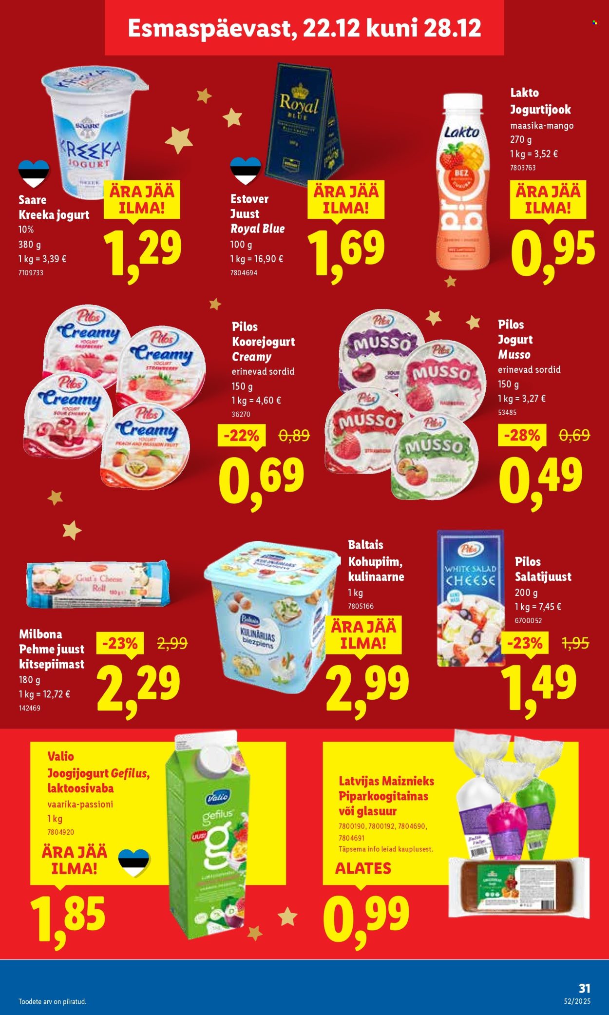 Lidl kliendileht - 25.12.2025 - 28.12.2025. Lehekülg 31