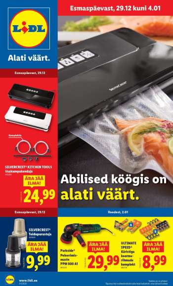 Kaupluse Lidl kliendileht - 29.12.2025 - 04.01.2026.