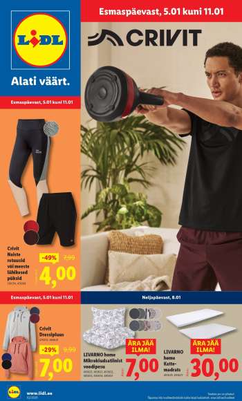 Kaupluse Lidl kliendileht - 05.01.2026 - 11.01.2026.