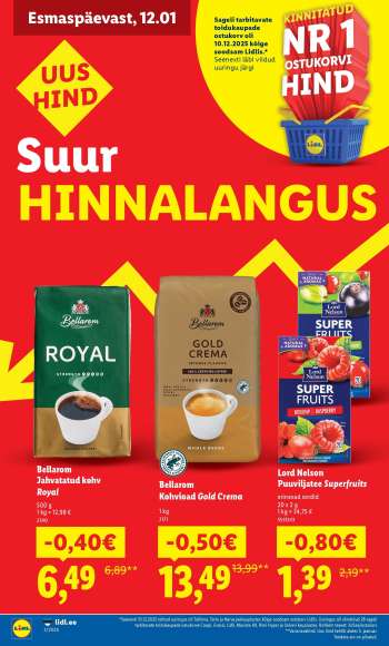 Kaupluse Lidl kliendileht - 12.01.2026 - 18.01.2026.