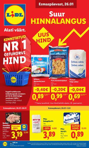 Kaupluse Lidl kliendileht - 26.01.2026 - 01.02.2026.