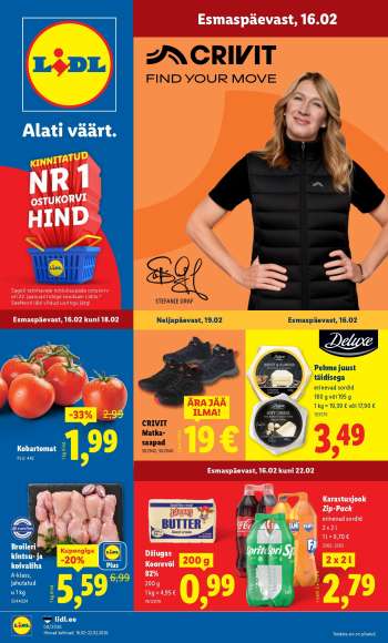Kaupluse Lidl kliendileht - 16.02.2026 - 22.02.2026.