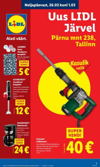 Kaupluse Lidl kliendileht - 26.02.2026 - 01.03.2026.