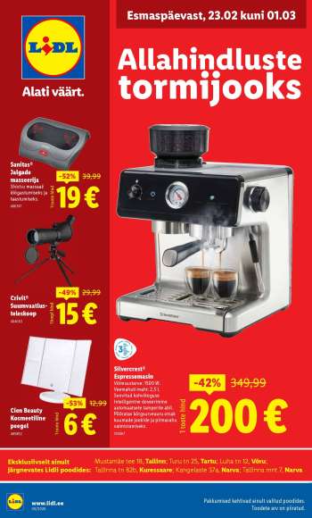 Kaupluse Lidl kliendileht - 23.02.2026 - 01.03.2026.