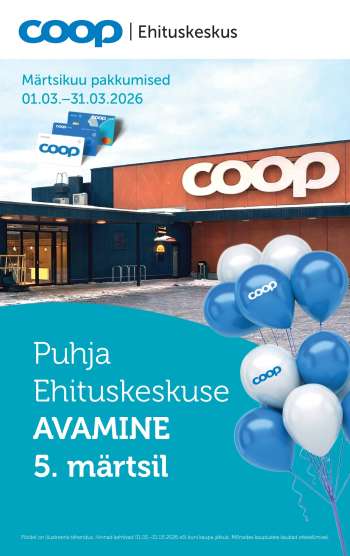 Kaupluse Coop kliendileht - 01.03.2026 - 31.03.2026.