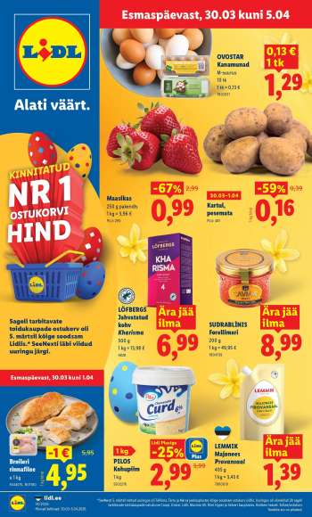 Kaupluse Lidl kliendileht - 30.03.2026 - 05.04.2026.