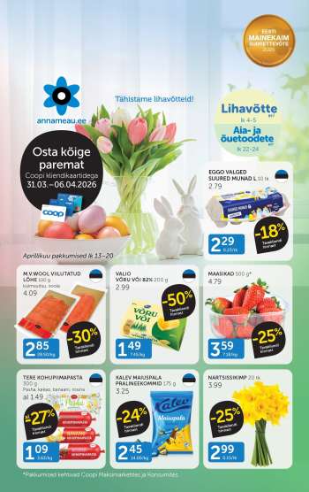 Kaupluse Coop kliendileht - 31.03.2026 - 06.04.2026.