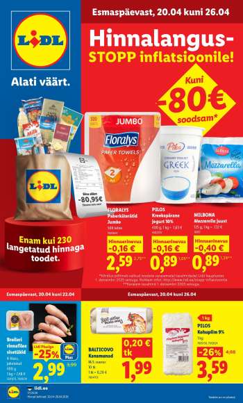 Kaupluse Lidl kliendileht - 20.04.2026 - 26.04.2026.