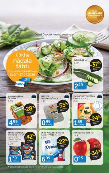 Kaupluse Coop kliendileht - 21.04.2026 - 27.04.2026.