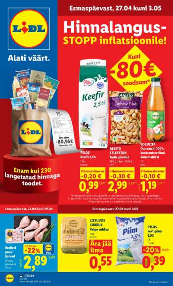 Kaupluse Lidl kliendileht - 27.04.2026 - 03.05.2026.