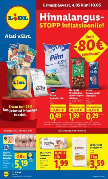 Kaupluse Lidl kliendileht - 04.05.2026 - 10.05.2026.