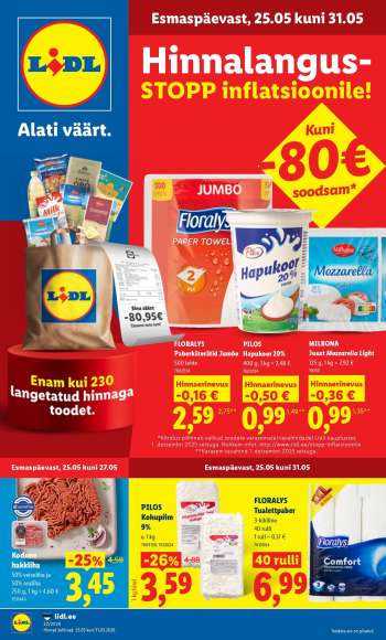 Kaupluse Lidl kliendileht - 25.05.2026 - 31.05.2026.