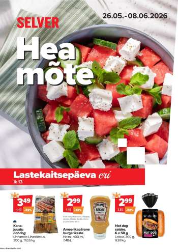Kaupluse Selver kliendileht - 26.05.2026 - 08.06.2026.