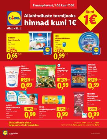 Kaupluse Lidl kliendileht - 01.06.2026 - 07.06.2026.