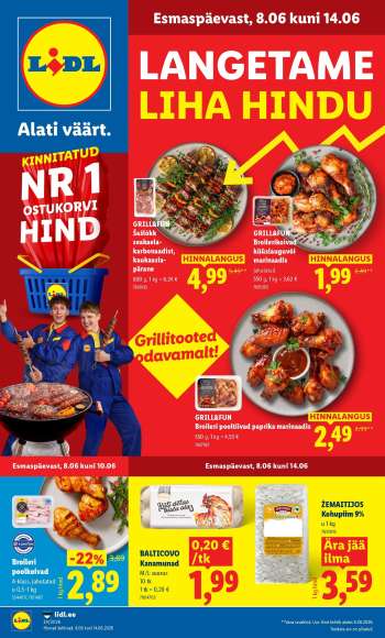 Kaupluse Lidl kliendileht - 08.06.2026 - 14.06.2026.