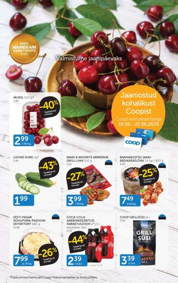 Kaupluse Coop kliendileht - 16.06.2026 - 22.06.2026.