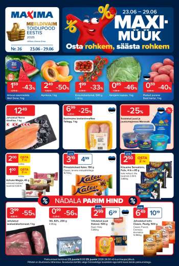 Kaupluse Maxima kliendileht - 23.06.2026 - 29.07.2026.