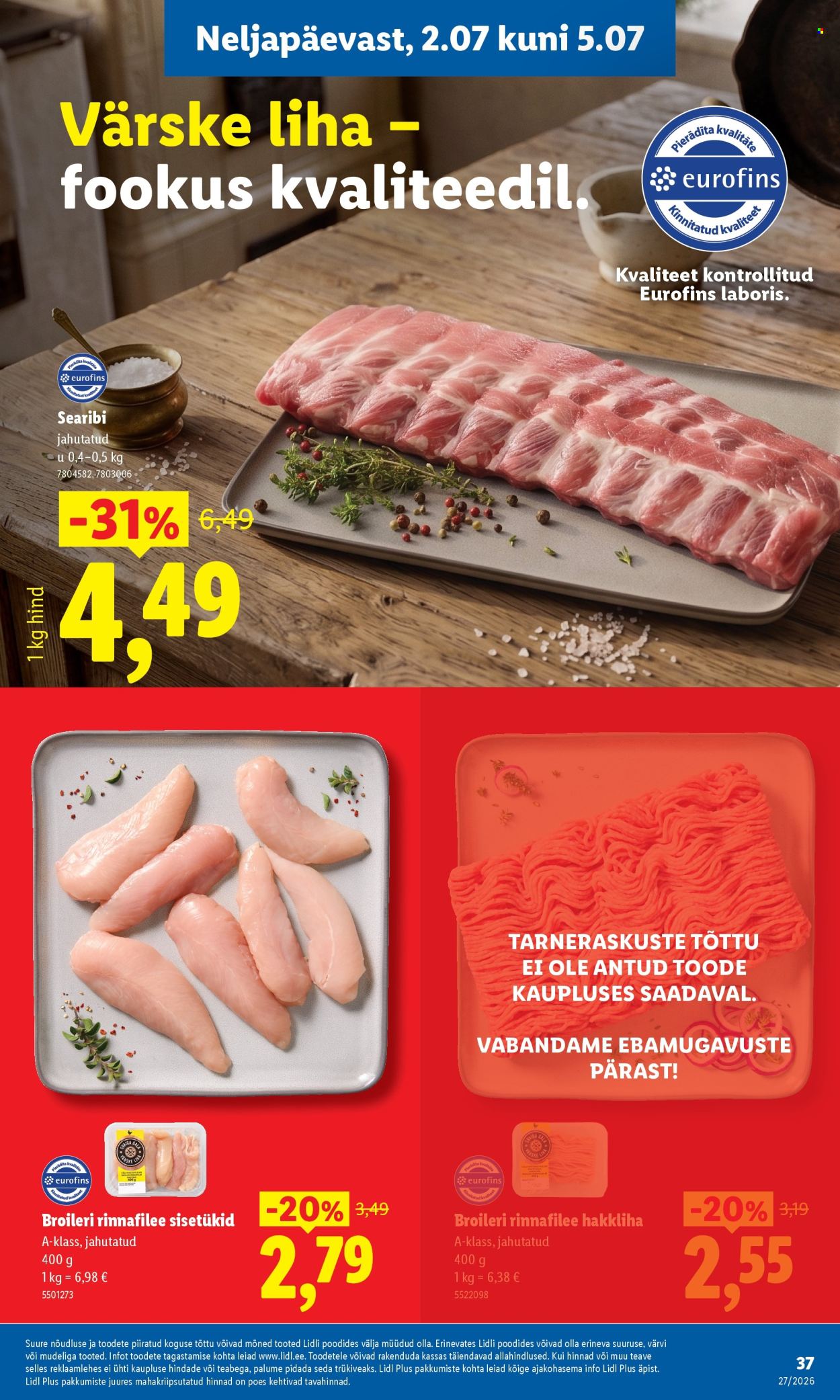 Lidl kliendileht - 29.06.2026 - 05.07.2026. Lehekülg 37