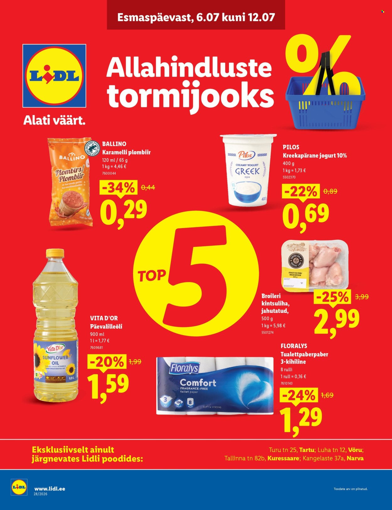 Lidl kliendileht - 06.07.2026 - 12.07.2026. Lehekülg 1