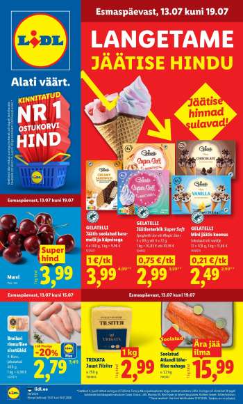 Kaupluse Lidl kliendileht - 13.07.2026 - 19.07.2026.