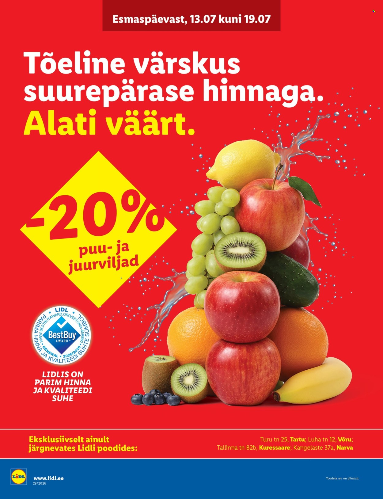Lidl kliendileht - 13.07.2026 - 19.07.2026. Lehekülg 1