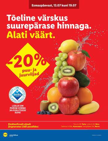 Kaupluse Lidl kliendileht - 13.07.2026 - 19.07.2026.