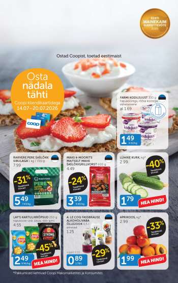 Kaupluse Coop kliendileht - 14.07.2026 - 20.07.2026.