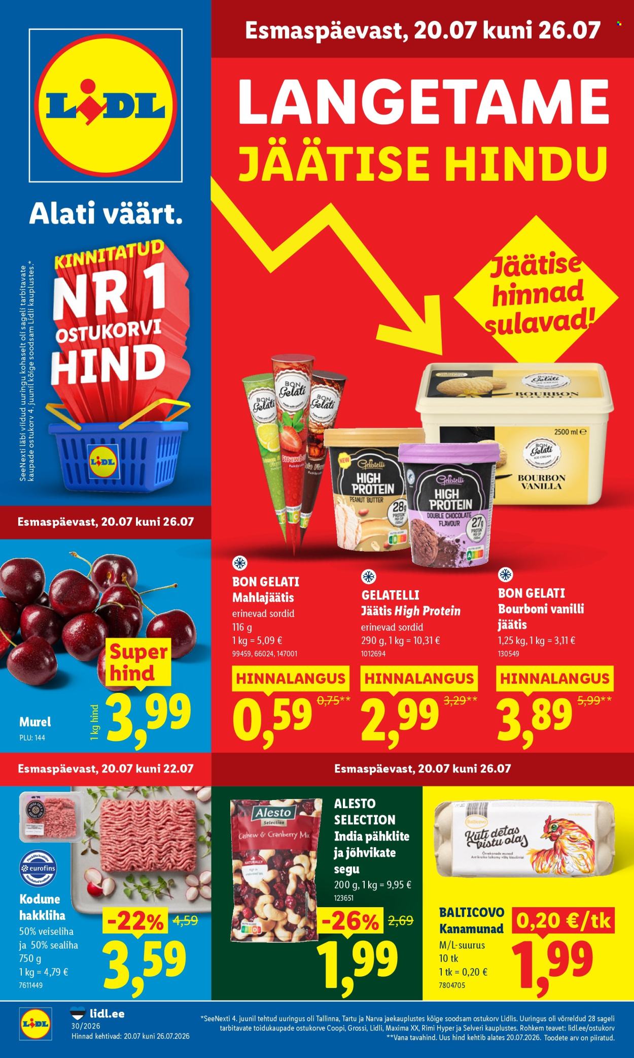 Lidl kliendileht - 20.07.2026 - 26.07.2026. Lehekülg 1
