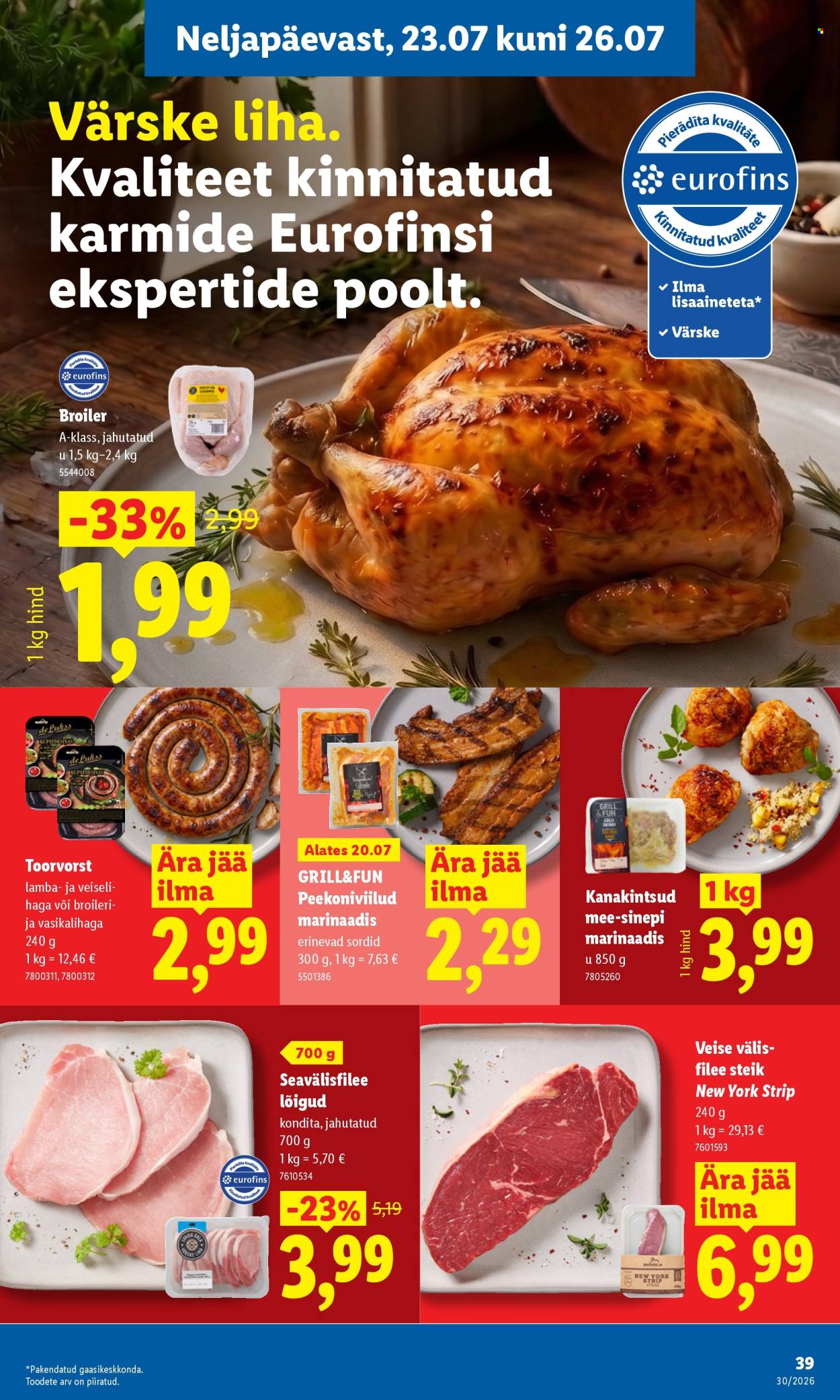 Lidl kliendileht - 20.07.2026 - 26.07.2026. Lehekülg 39