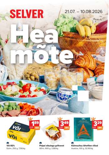Kaupluse Selver kliendileht - 21.07.2026 - 10.08.2026.