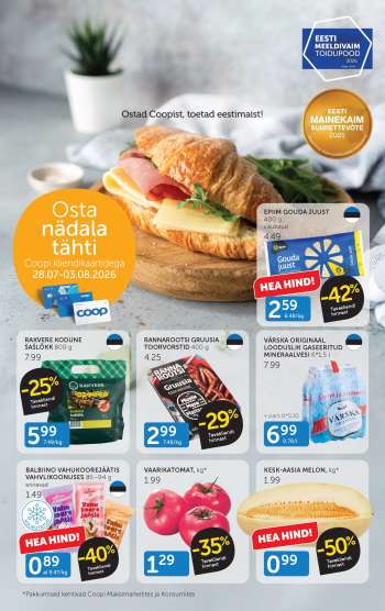 Kaupluse Coop kliendileht - 28.07.2026 - 03.08.2026.