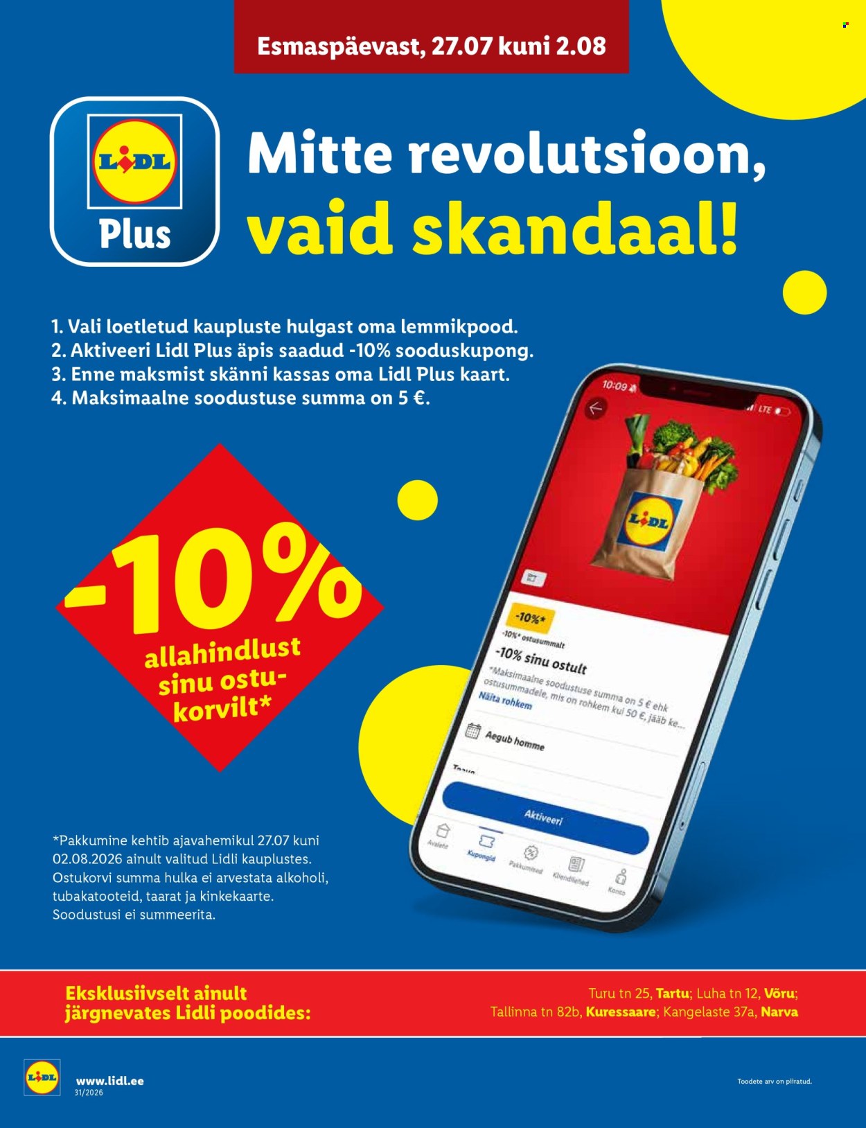 Lidl kliendileht - 27.07.2026 - 02.08.2026. Lehekülg 1