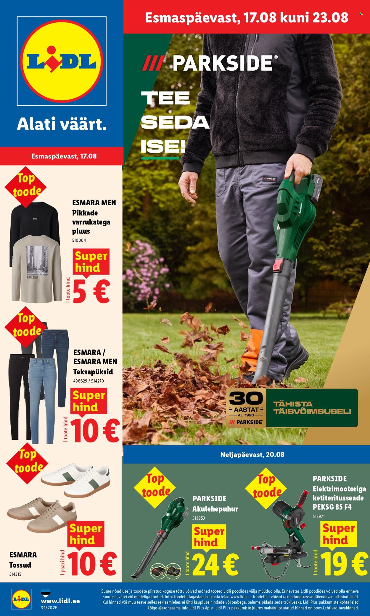 Lidl kliendileht - 17.08.2026 - 23.08.2026. Lehekülg 1